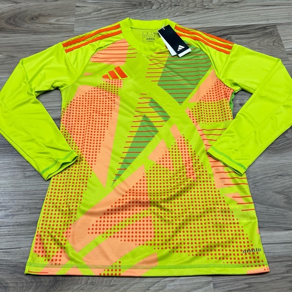 Adidas T24 C Goalkeeper L/S Soccer Jersey Semi Solar Yellow Mens Small IU0291 - Picture 1 of 8